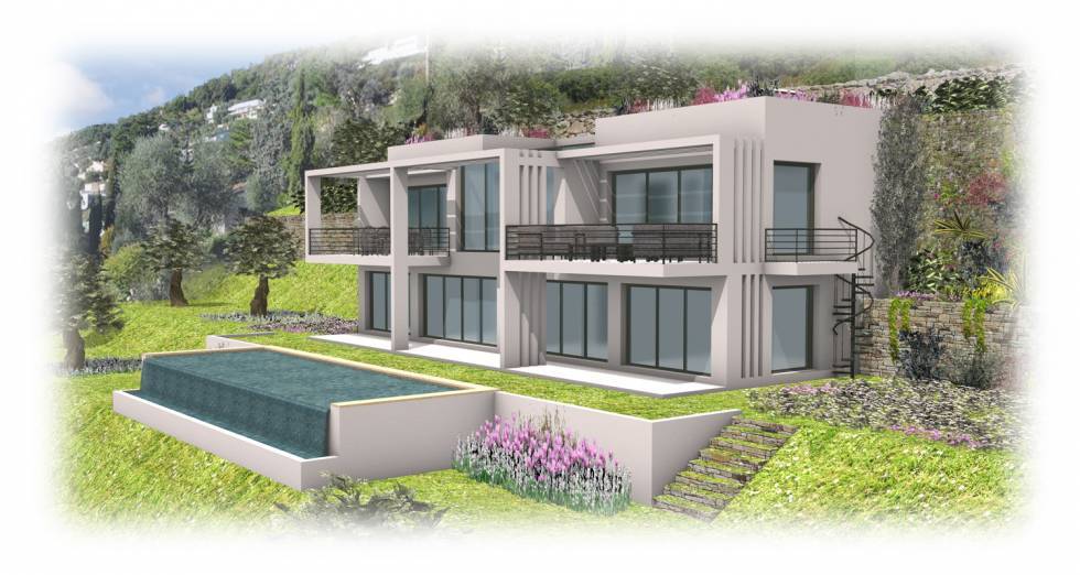 Projet d'une villa Contemporaine, Villefranche sur mer. 06