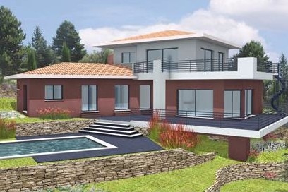 Projet d'une villa Contemporaine, Roquebrunes-Cap-Martin. 06