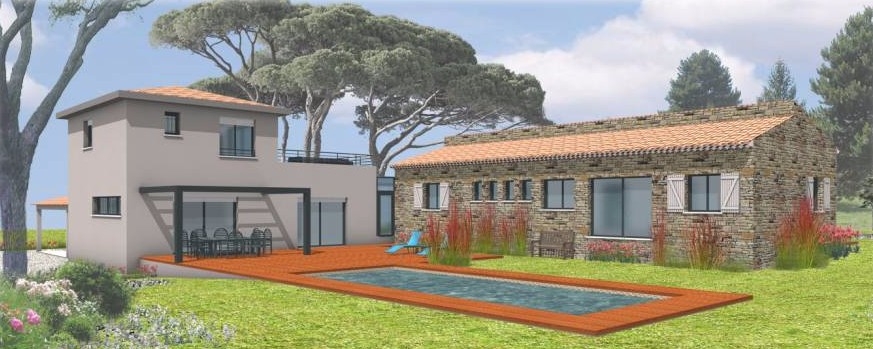 Projet d'une extension de villa, Biot. 06